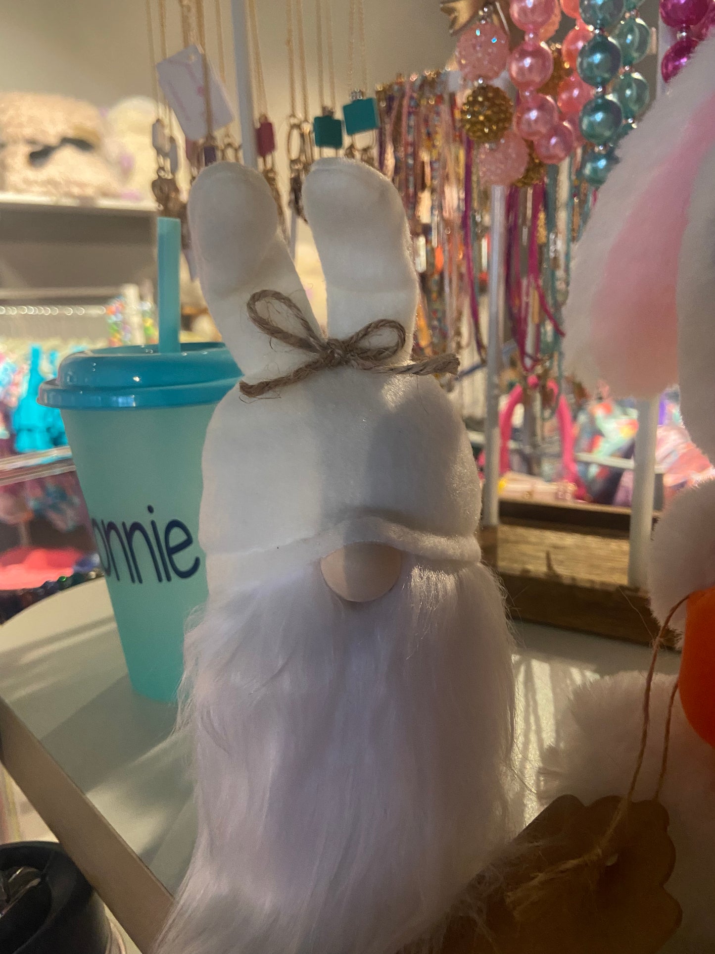 White/Cream Bunny Gnome