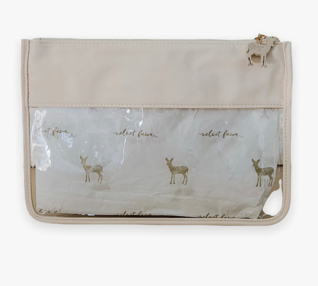 Pampas/Clear Accessory Bag