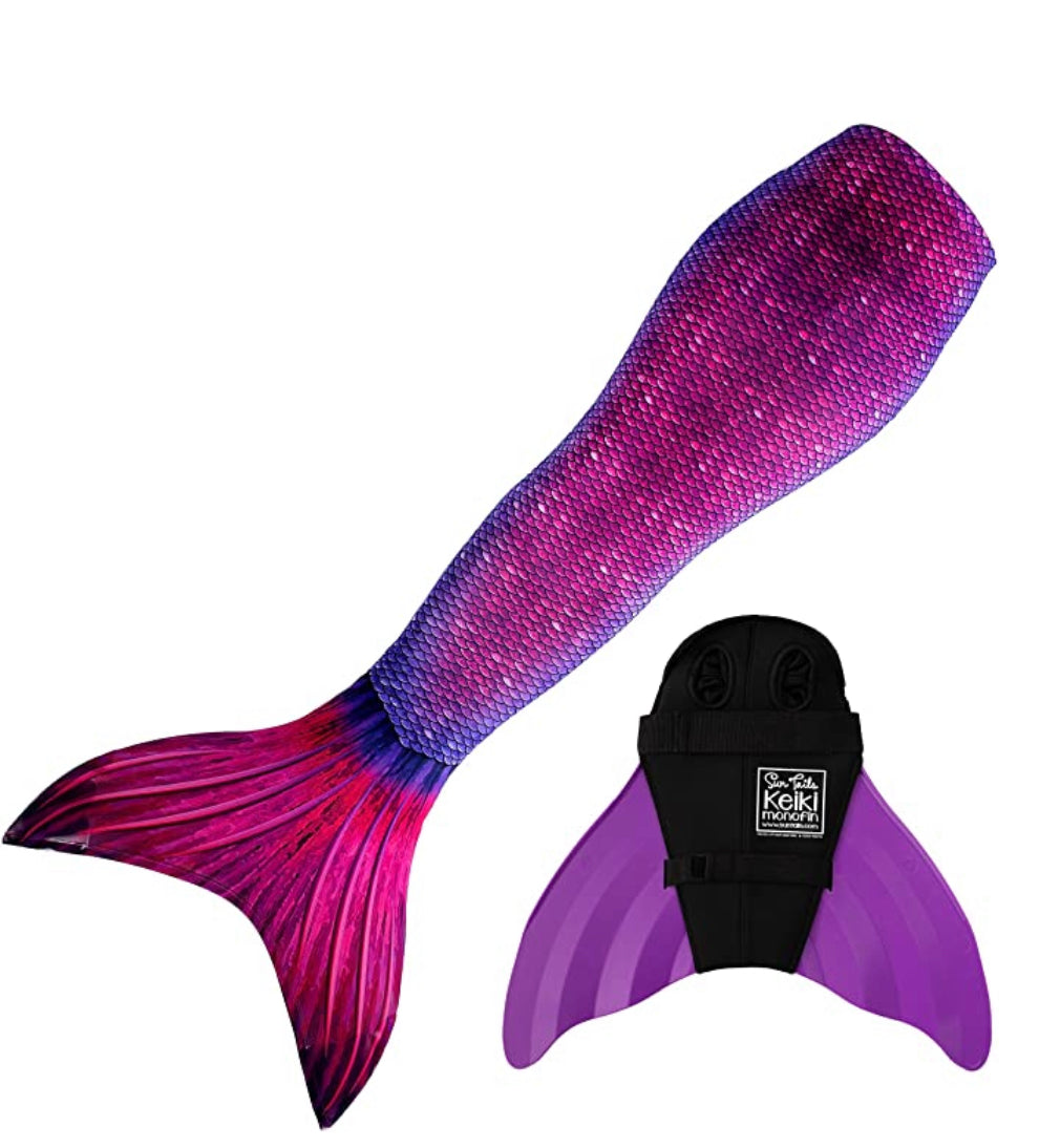 Sun Tails Mermaid Tail and Monofin: Swim Flipper Set
