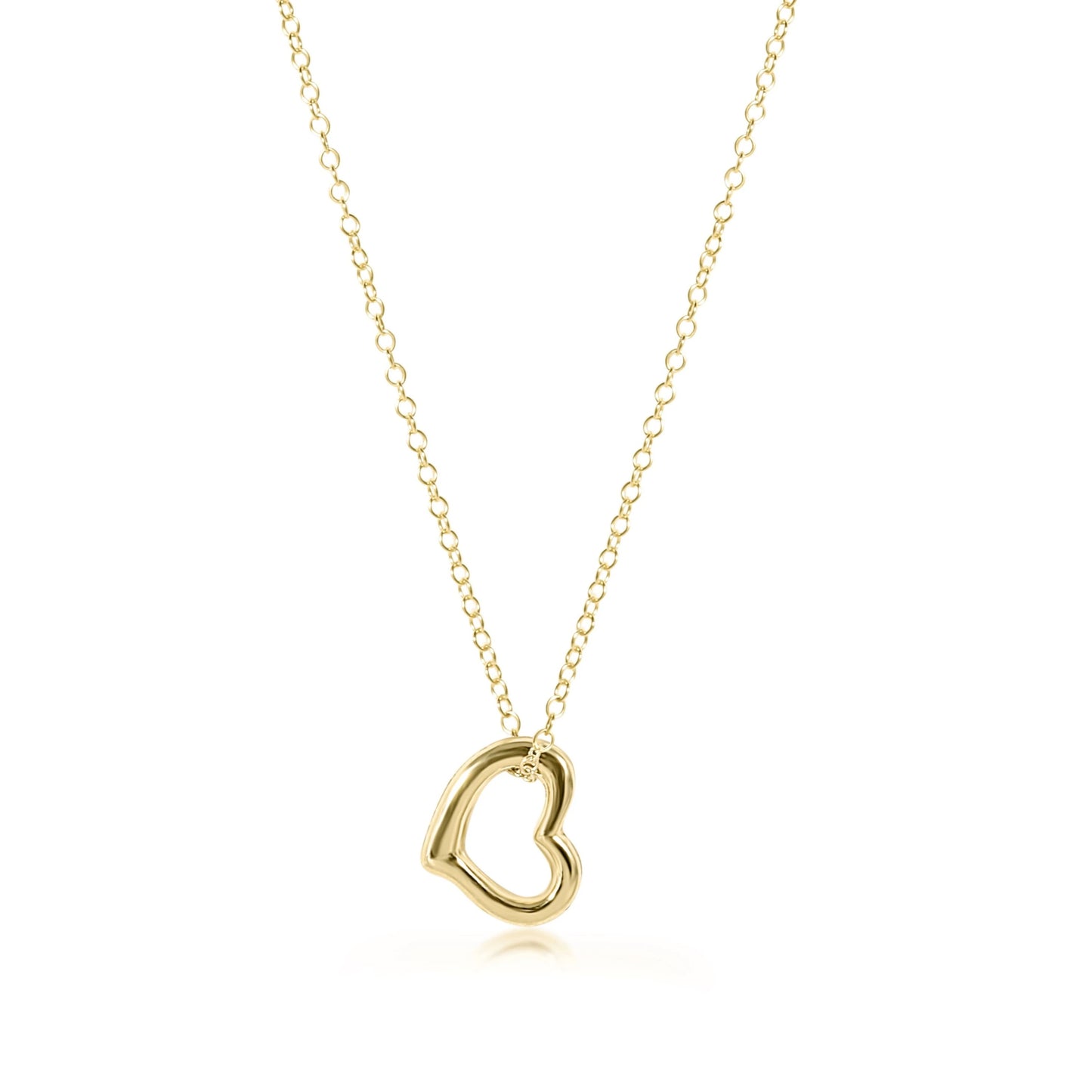 Gold Necklace 16”: Love small Gold Charm