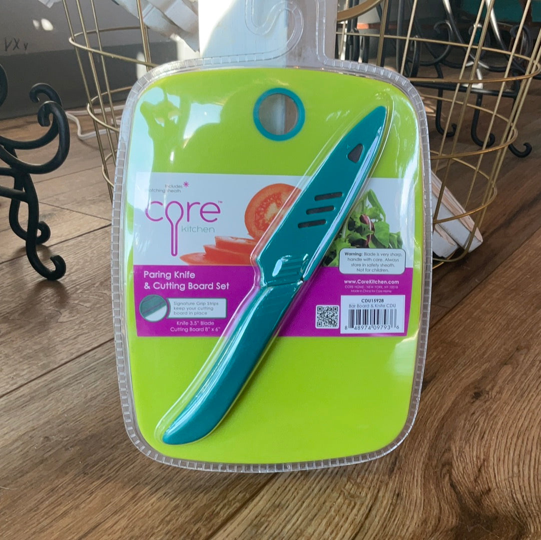 Core Kitchen Paring Knife and Cutting Board Set