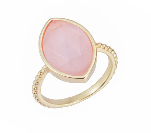 She’s a Gem Ring - Pink Cat’s Eye/Gold