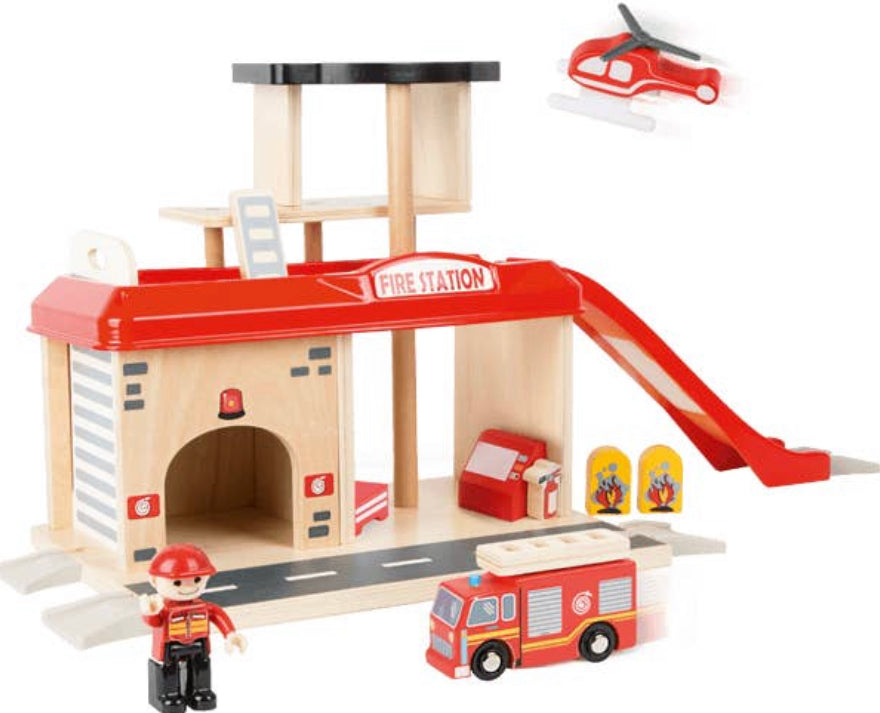 Small Foot Fire Station with Accessories
