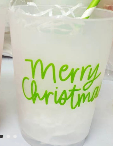 Merry Christmas cup set - Lime Green
