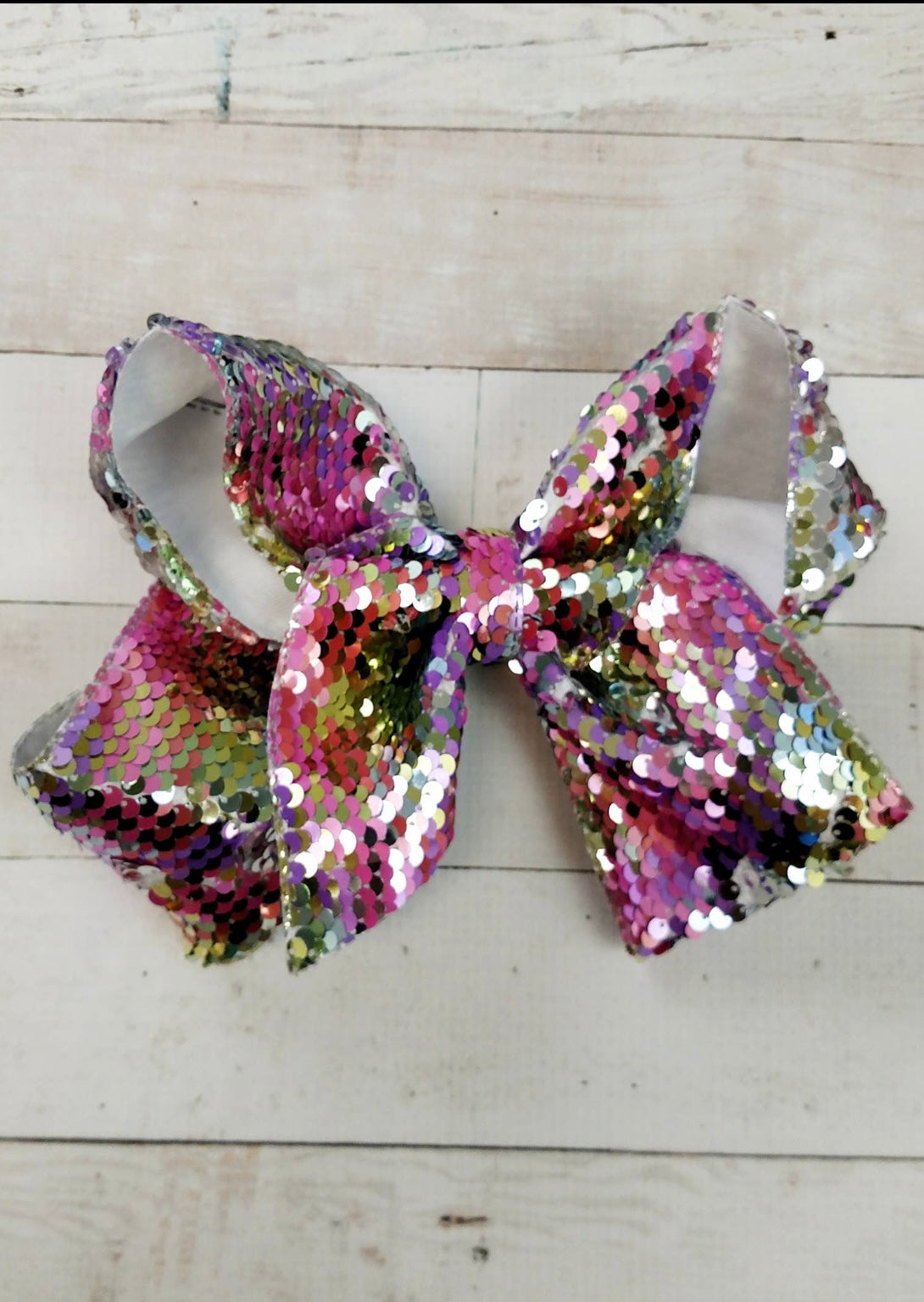 Reversible Sequin Texas Size Hair Bow
